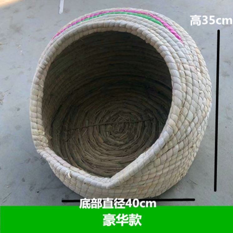 家禽草編雞窩搭建母雞下蛋生蛋窩老式戶外手工編織稻草窩貓鴿子窩-細節圖3