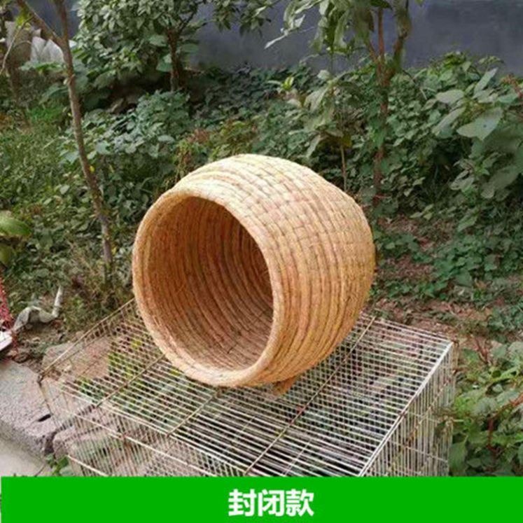 家禽草編雞窩搭建母雞下蛋生蛋窩老式戶外手工編織稻草窩貓鴿子窩-細節圖5