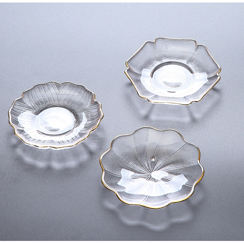 日式玻璃茶杯墊功夫茶具配件大全隔熱杯託茶道六君子零配茶壺墊-細節圖8