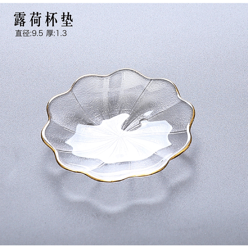 日式玻璃茶杯墊功夫茶具配件大全隔熱杯託茶道六君子零配茶壺墊-細節圖9