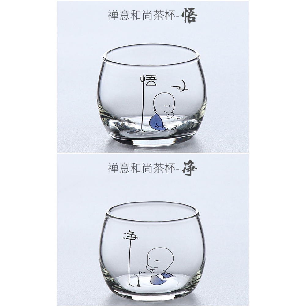 家用玻璃茶杯功夫透明茶具主人小杯子日式泡茶品茗喝單只加厚單杯-細節圖9