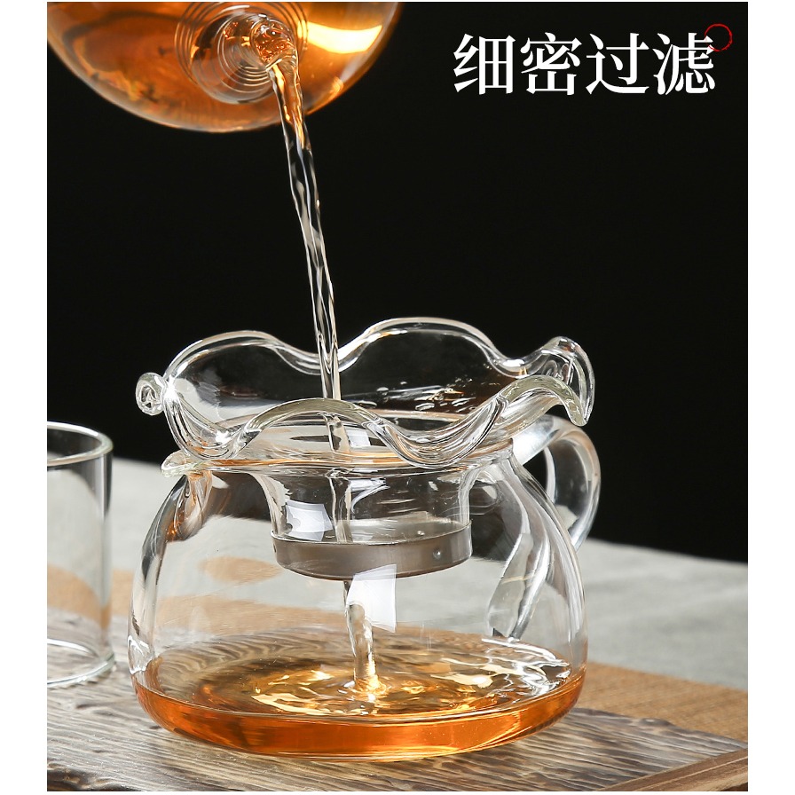 日式玻璃公道杯套裝帶茶漏一體加厚耐熱茶具配件分茶器過濾茶道-細節圖10