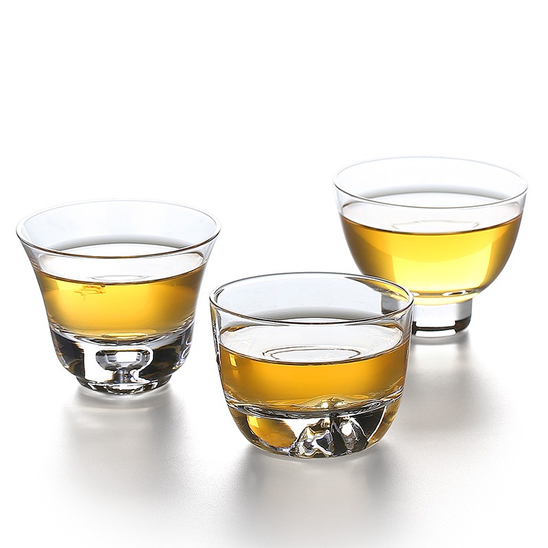 森典 日式玻璃小茶杯個人專用功夫茶具 耐高溫主人杯透明單只杯子-細節圖2