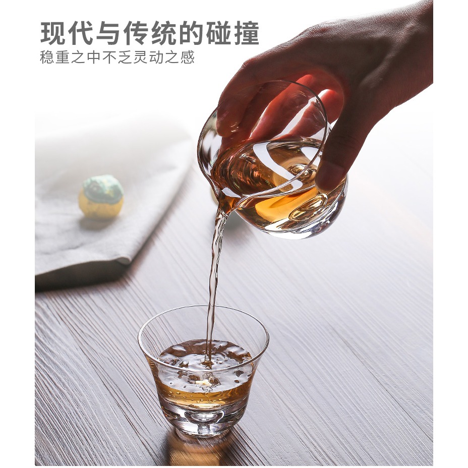 森典 日式玻璃小茶杯個人專用功夫茶具 耐高溫主人杯透明單只杯子-細節圖8