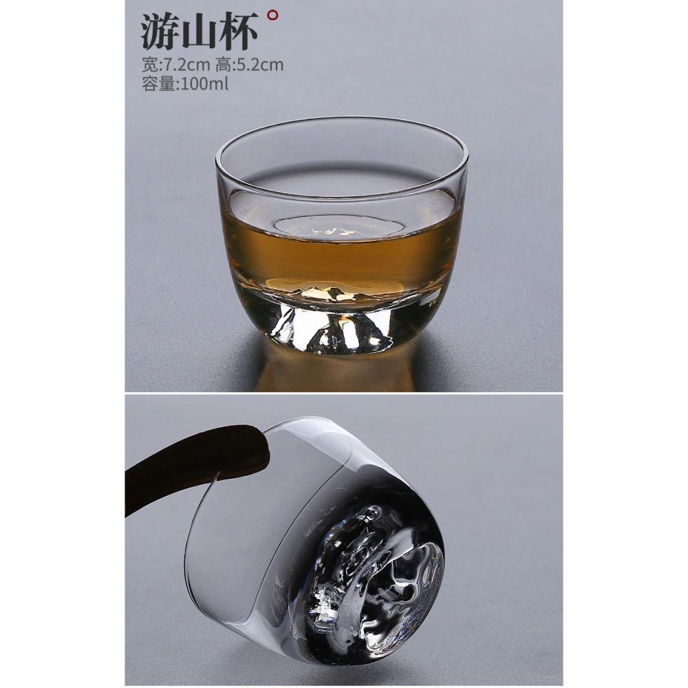 森典 日式玻璃小茶杯個人專用功夫茶具 耐高溫主人杯透明單只杯子-細節圖9