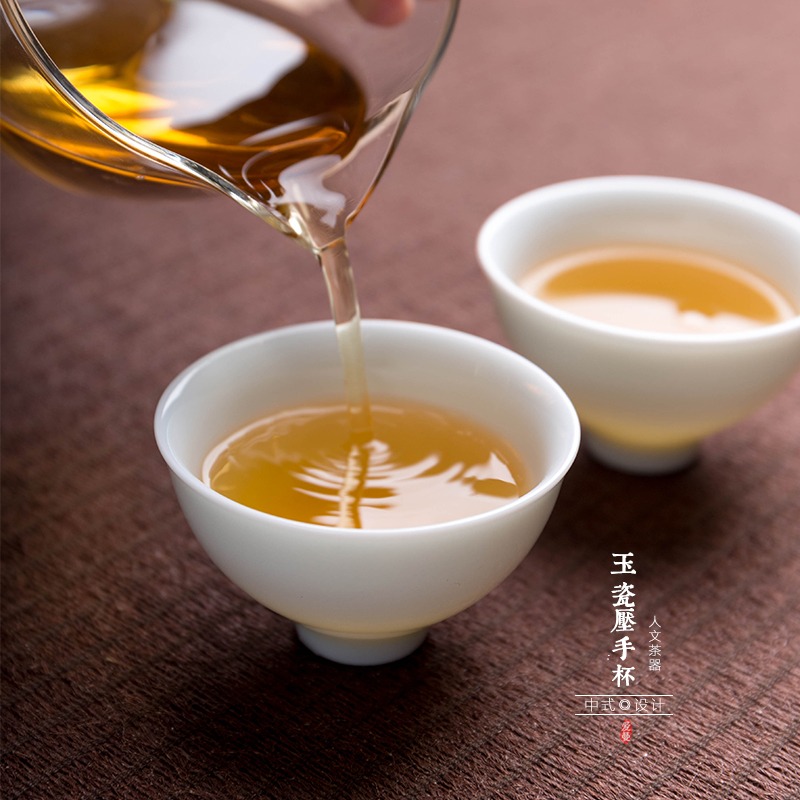 景德鎮手工影青玉泥壓手杯鈴鐺杯花神杯薄胎品茗杯功夫茶具主人杯-細節圖6