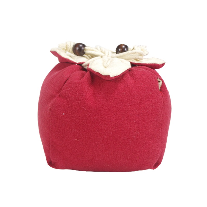 加厚棉麻茶杯收納袋主人杯單杯袋旅行便攜快客杯袋建盞袋子茶具包-細節圖5