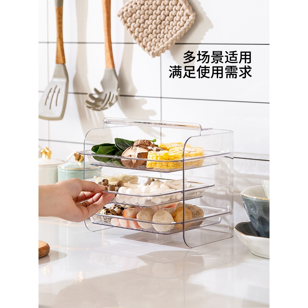 摩登主婦廚房多層配菜盤家用火鍋專用菜盤疊加託盤收納神器備菜盤-細節圖4