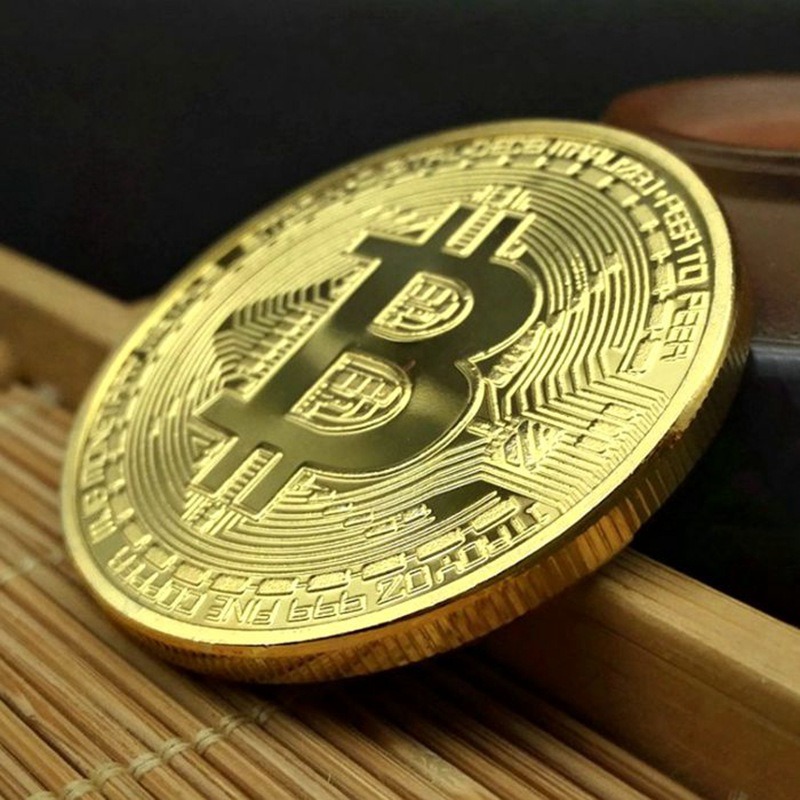 Bitcoin金幣比特紀念一個億金幣精製版BTC外幣兩個裝幸運禮品硬幣-細節圖2