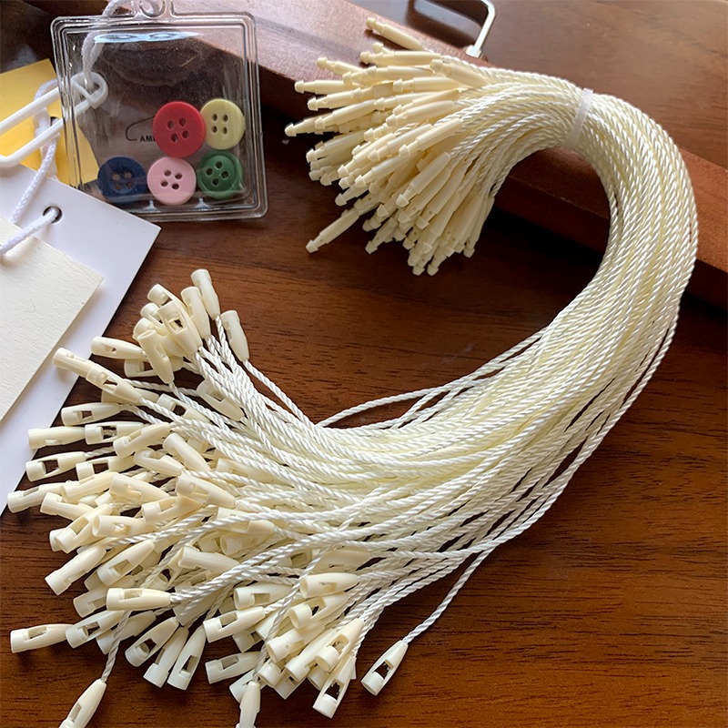 吊牌掛繩吊牌線繩子吊粒米色蠟繩棉繩女裝服裝標簽繩衣服繩子彈頭-細節圖3