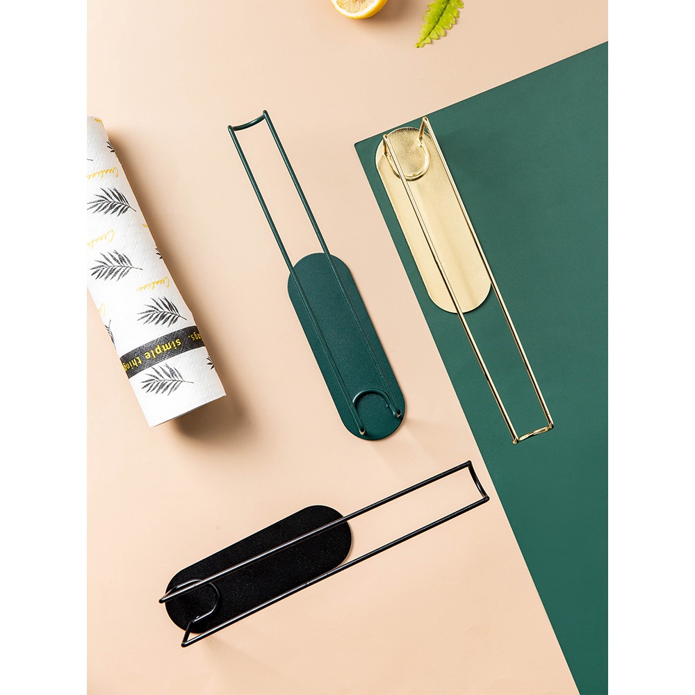 摩登主婦廚房紙巾架網紅免打孔衛生間架子懶人抹布壁掛式置物架-細節圖4