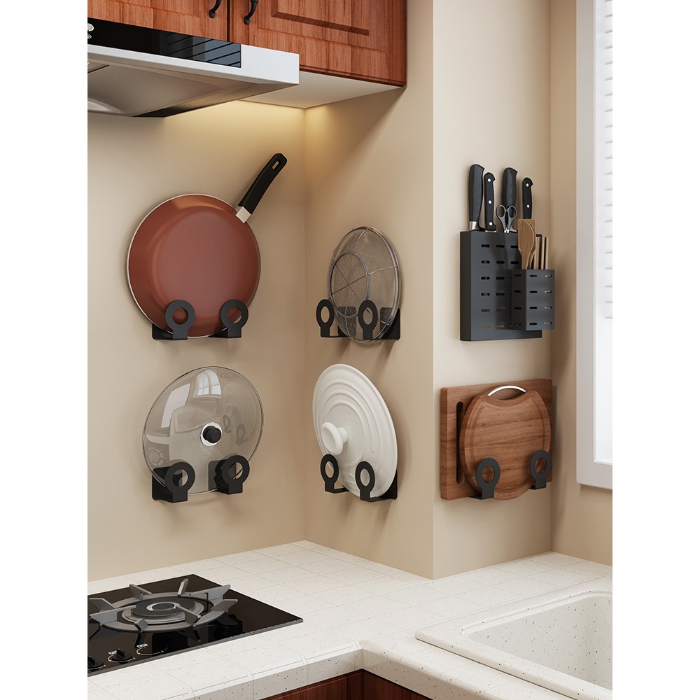 摩登主婦廚房置物架壁掛刀架調味料用品家用大全多功能碗盤收納架-細節圖3