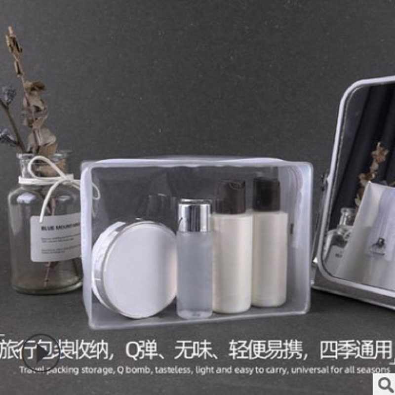 EVA透明拉鏈立體袋pvc袋定製化妝品小樣包裝袋分裝收納袋子禮品袋-細節圖3