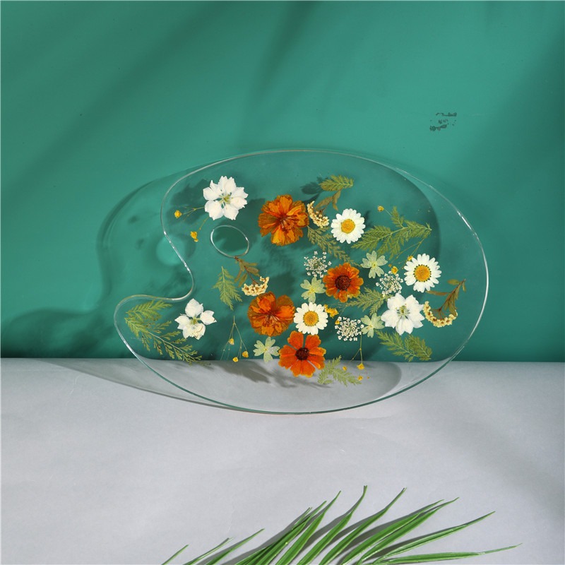 diy水晶滴膠創意手工鏡面調色盤畫板樹脂擺臺材料硅膠模具-細節圖3