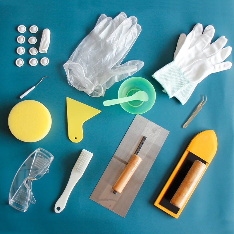 DIY馬賽克剪刀 圓口鉗電動打磨器玻璃刀掰片鉗平銼刀熱熔膠槍工具-細節圖4