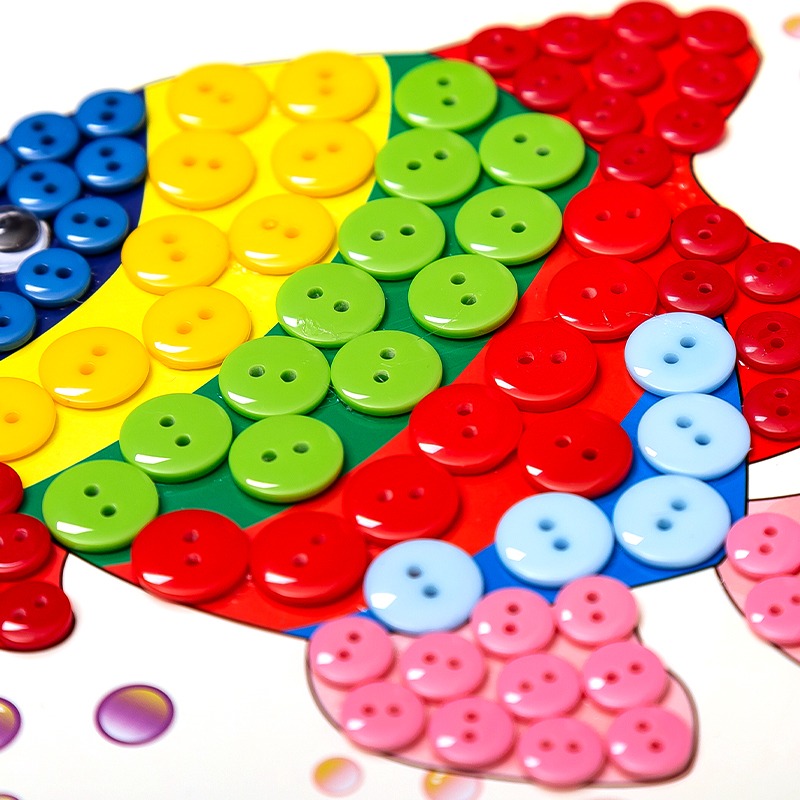 紐扣畫兒童親子手工製作材料包diy幼兒園活動小學生創意作品-細節圖3