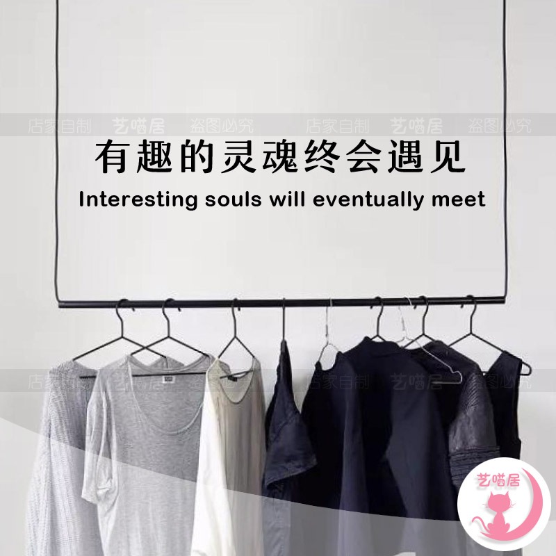 網紅文字ins少女風背景墻貼畫女裝鞋美理發花店鏡子拍照裝飾貼紙-細節圖4