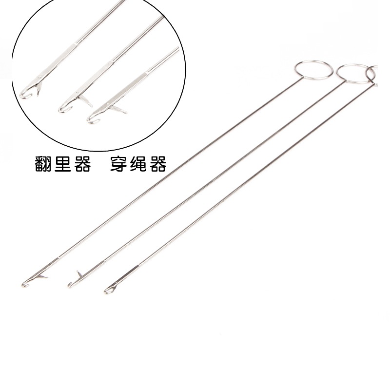 手工DIY翻裏器反裏器拼布翻帶器穿繩器返里針割線長款工具反勾針-細節圖5