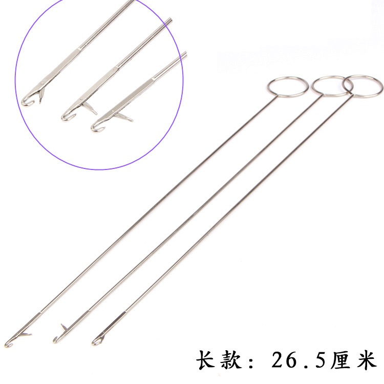 手工DIY翻裏器反裏器拼布翻帶器穿繩器返里針割線長款工具反勾針-細節圖9
