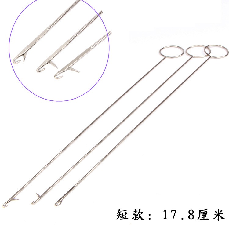 手工DIY翻裏器反裏器拼布翻帶器穿繩器返里針割線長款工具反勾針-細節圖10