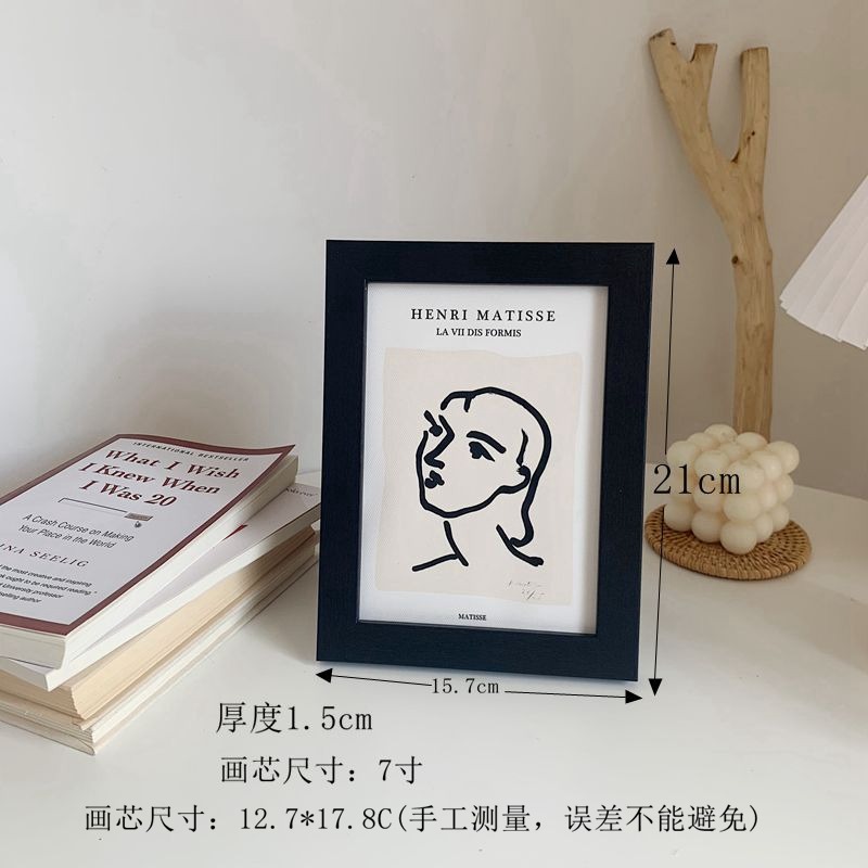 ins風簡約藝術畫相框7寸桌面擺件臥室裝飾畫家居背景裝飾品可掛墻-細節圖6