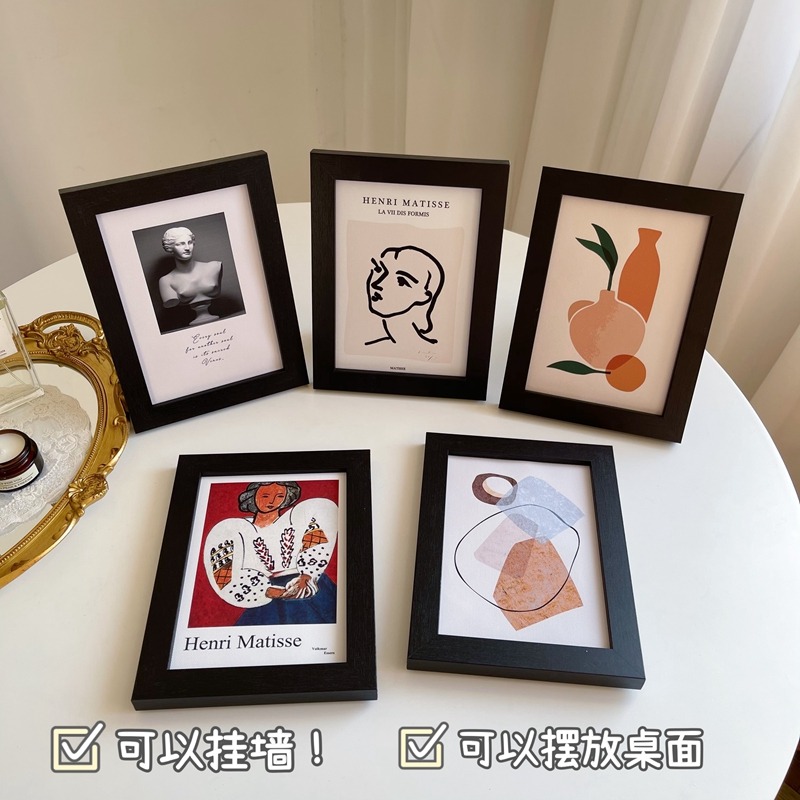 ins風簡約藝術畫相框7寸桌面擺件臥室裝飾畫家居背景裝飾品可掛墻-細節圖7