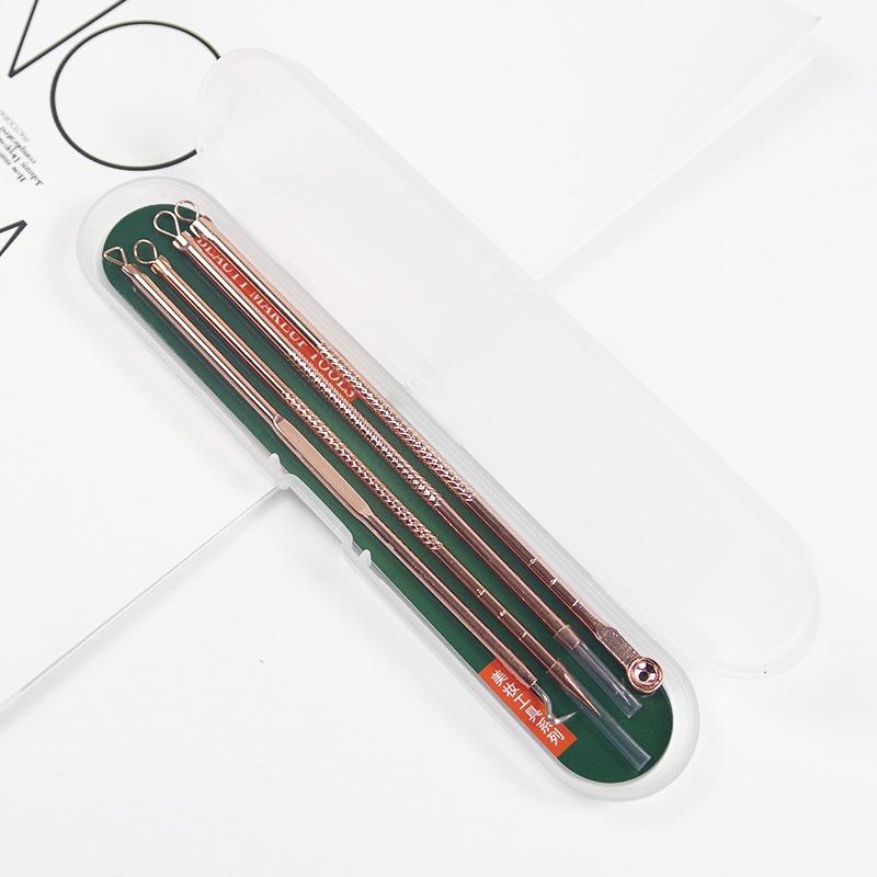 去黑頭工具儀器針和粉刺夾擠壓器扎痘痘的針清理夾子鑷子專業白頭-細節圖4
