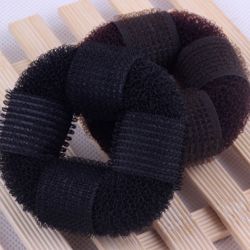 升級款強力自粘神器甜甜圈頭發較少丸子頭盤發工具花苞頭發飾發箍-細節圖3