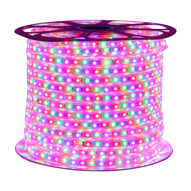 跑馬燈流光七彩燈帶戶外led室外燈條吊燈變色超市防水門頭廣告牌招牌炫彩燈帶流水漸變流星雨動態攝影霓虹燈-細節圖5