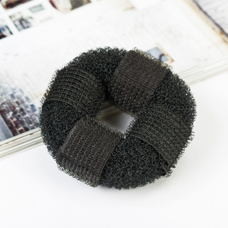 盤發神器丸子頭發飾頭飾包包頭造型工具花苞頭蓬蓬綁發黑色咖啡色-細節圖2