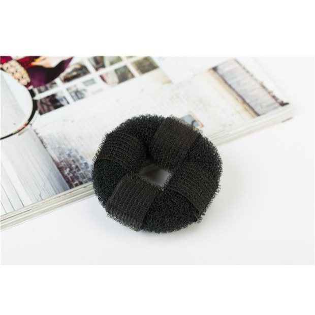 盤發神器丸子頭發飾頭飾包包頭造型工具花苞頭蓬蓬綁發黑色咖啡色-細節圖6