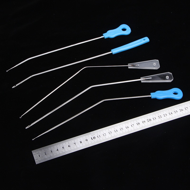 噴氣箭桿織機紡織配件擋車織布工具圓頭扁頭穿綜穿紗穿線鉤勾針子-細節圖4