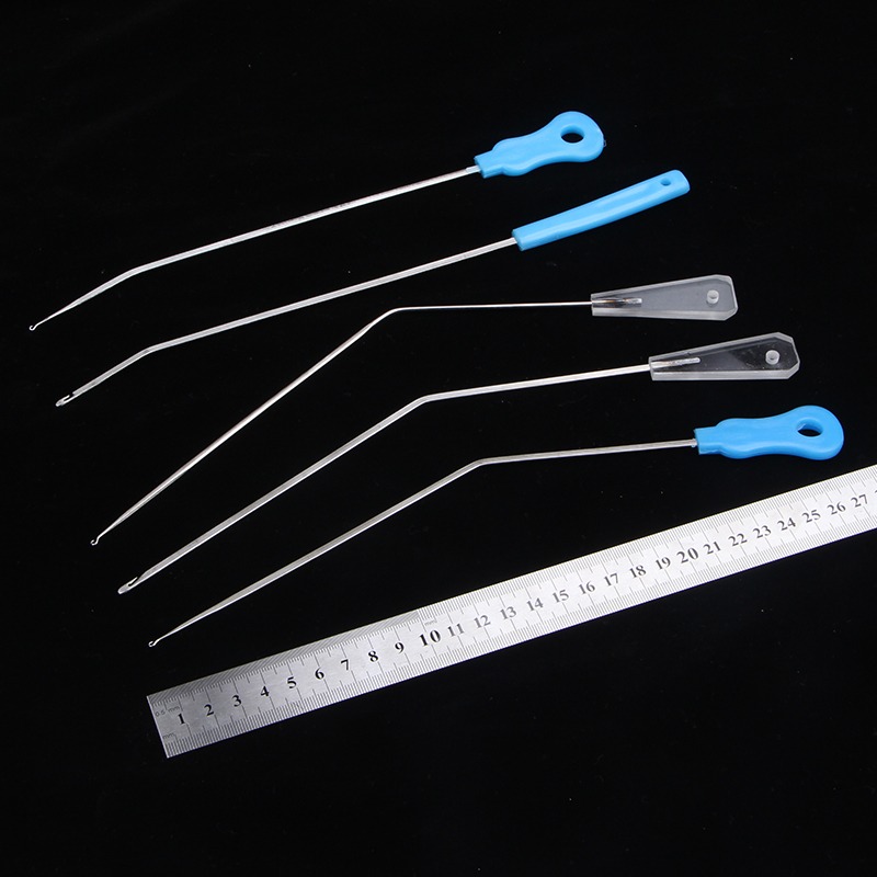 噴氣箭桿織機紡織配件擋車織布工具圓頭扁頭穿綜穿紗穿線鉤勾針子-細節圖9