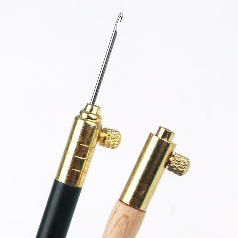 法式反繡實木手柄鉤針正反面刺刺繡反向串珠亮片繡鉤花珠繡工具-細節圖3