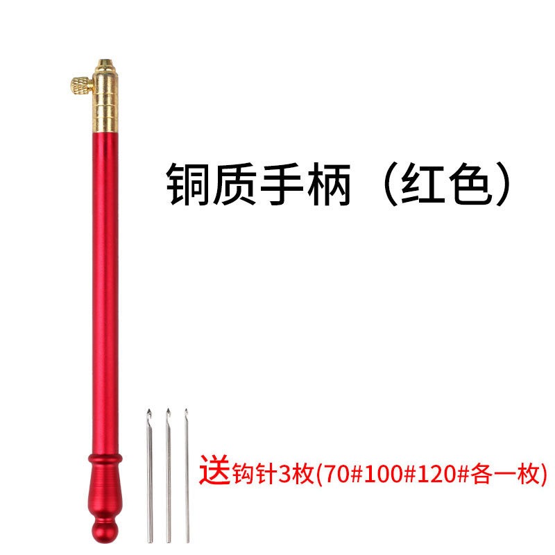 法式反繡實木手柄鉤針正反面刺刺繡反向串珠亮片繡鉤花珠繡工具-細節圖10