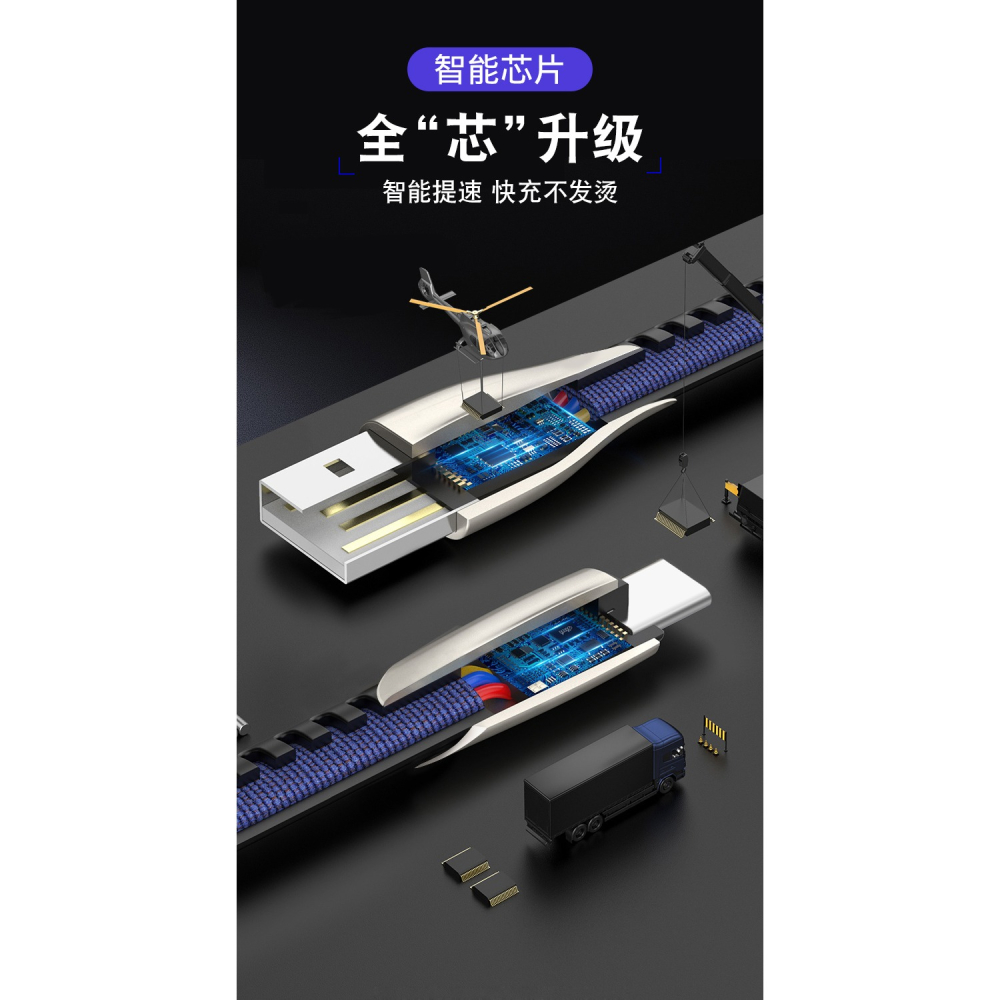 加長type-c安卓蘋果手機快充充電線電源線平板通用typec數據線2m-細節圖7