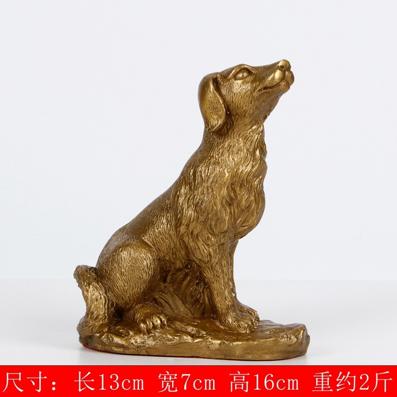十二生肖狗純銅狗擺件招財風水工藝品家居客廳裝飾品擺設禮品-細節圖8