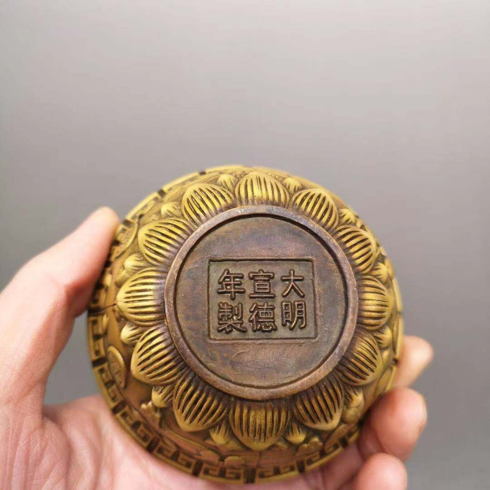 仿古全銅聚寶盆招財銅盆擺件家居客廳店鋪禮品聚寶盆香爐-細節圖8