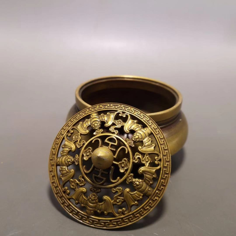 純銅家用檀香爐供佛茶具禪意香薰沉香安神香插供佛系擺件招財家用-細節圖2