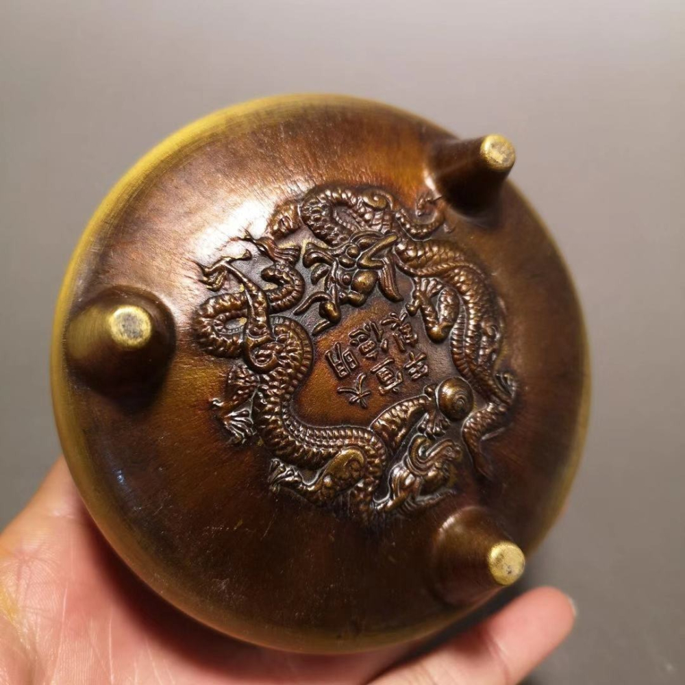 純銅家用檀香爐供佛茶具禪意香薰沉香安神香插供佛系擺件招財家用-細節圖3