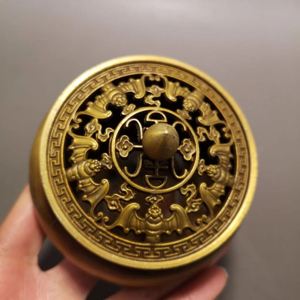 純銅家用檀香爐供佛茶具禪意香薰沉香安神香插供佛系擺件招財家用-細節圖7