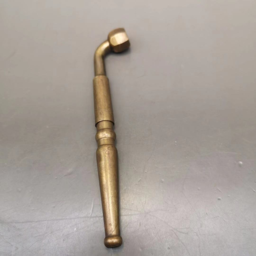 仿古純銅旱煙袋擺件銅煙桿銅煙嘴裝飾擺件工藝品-細節圖2