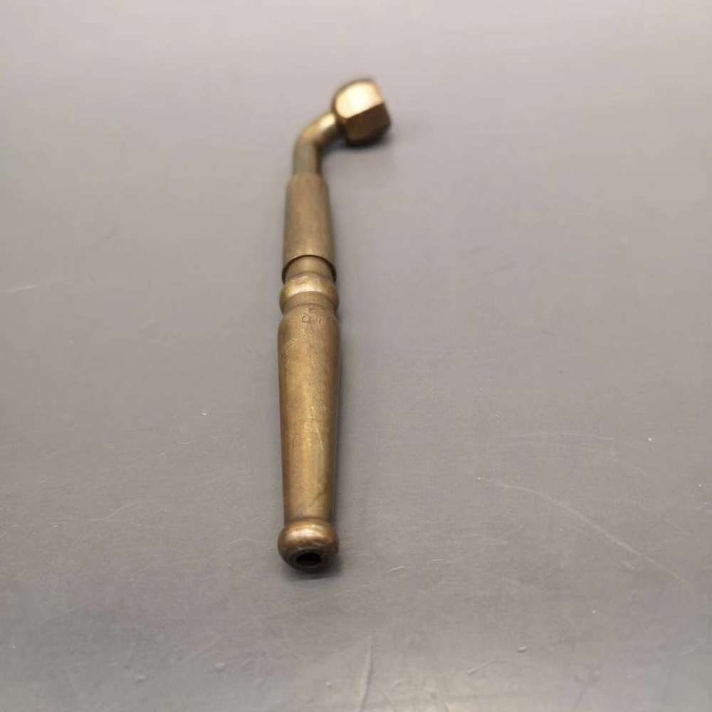 仿古純銅旱煙袋擺件銅煙桿銅煙嘴裝飾擺件工藝品-細節圖5