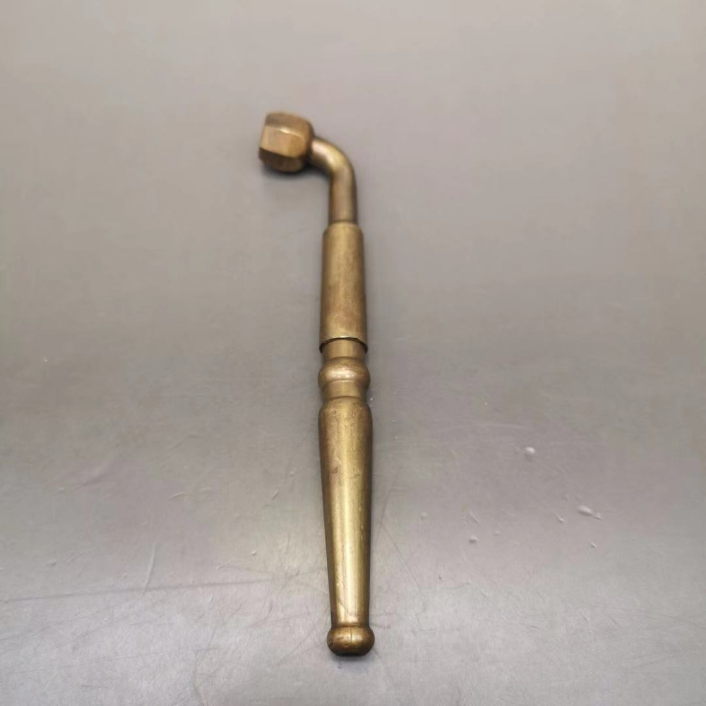 仿古純銅旱煙袋擺件銅煙桿銅煙嘴裝飾擺件工藝品-細節圖7