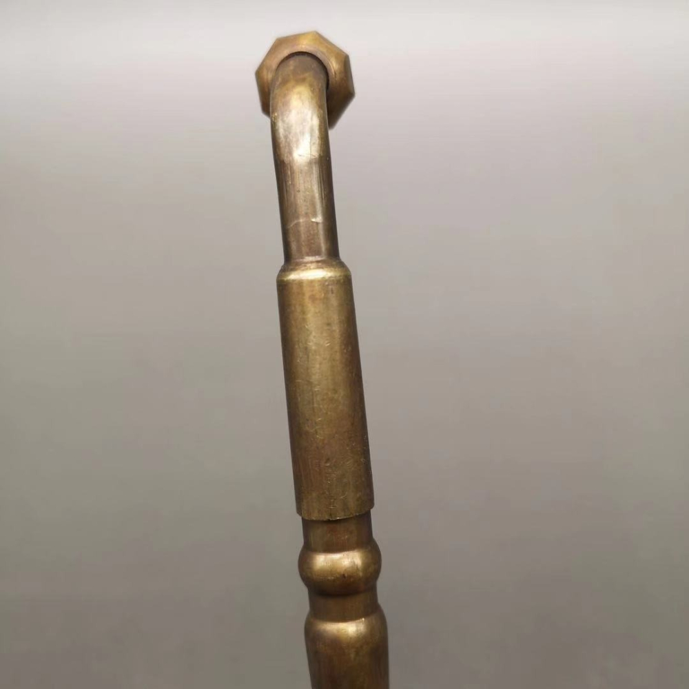 仿古純銅旱煙袋擺件銅煙桿銅煙嘴裝飾擺件工藝品-細節圖9