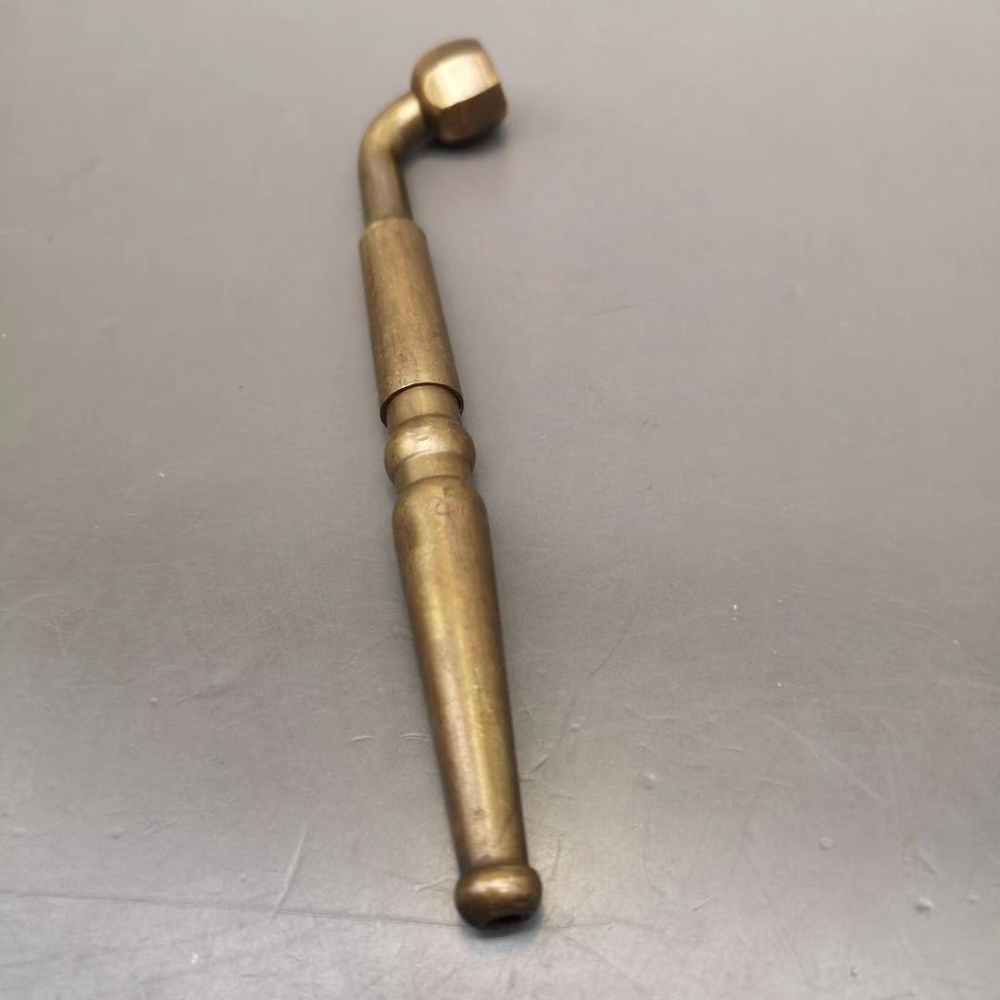仿古純銅旱煙袋擺件銅煙桿銅煙嘴裝飾擺件工藝品-細節圖10