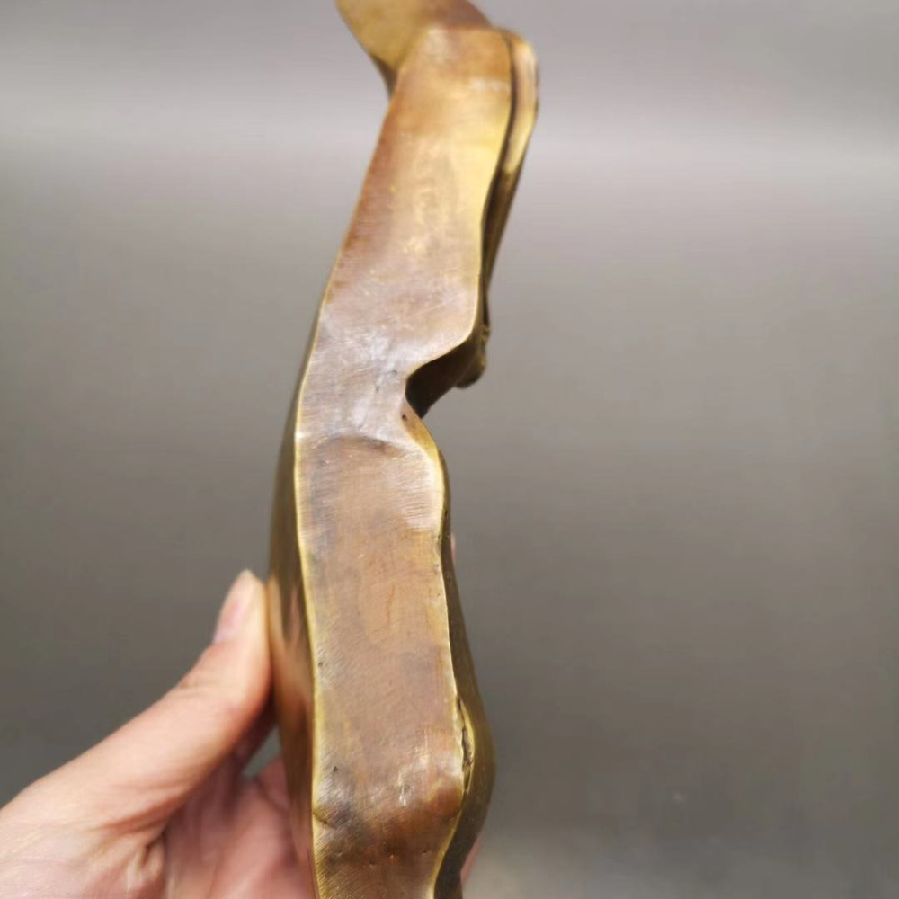 仿古純銅 創意中式文房四寶銅筆山筆架達摩祖師鎮紙筆架筆擱擺件-細節圖5