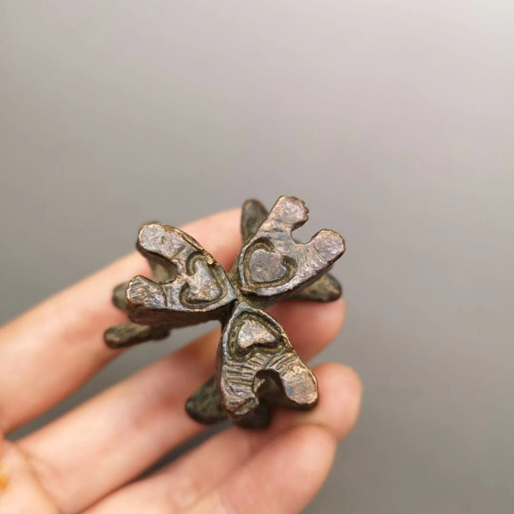 仿古三不猴銅擺件不看不聽不說純銅猴子文玩手把件書房桌面擺件-細節圖5