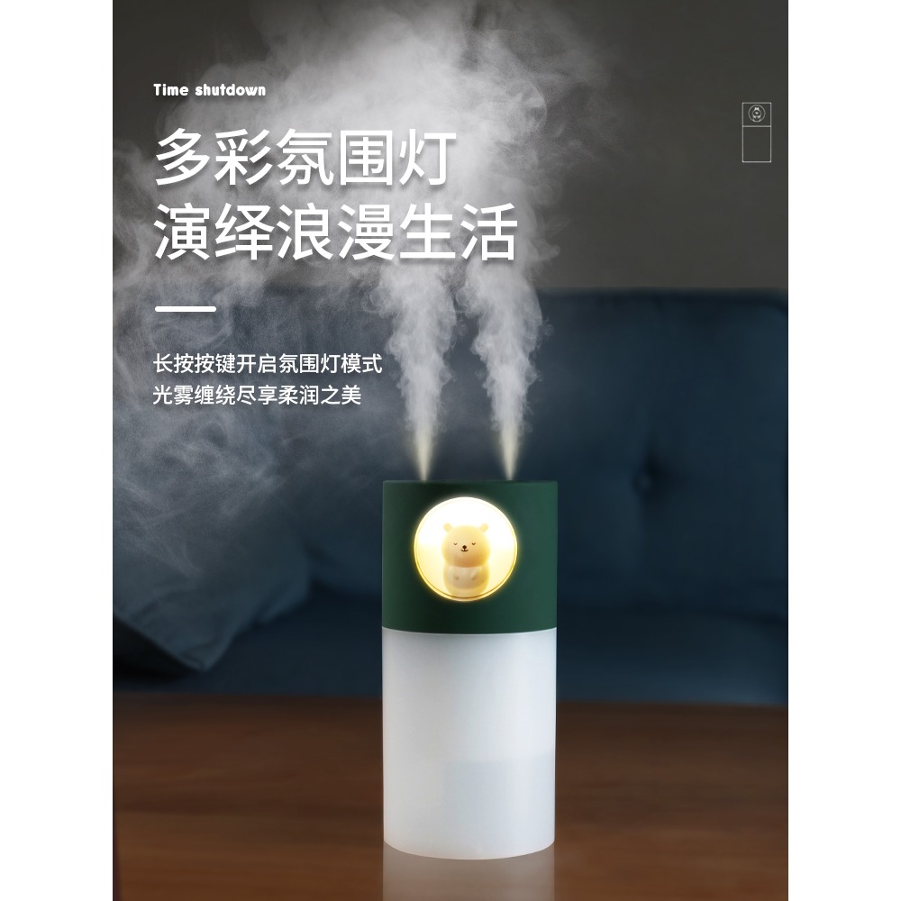 加濕器小型宿舍學生辦公室桌面ins風大霧量空氣車載家用靜音臥室孕婦嬰兒迷你usb可愛便攜充電生日禮物-細節圖5