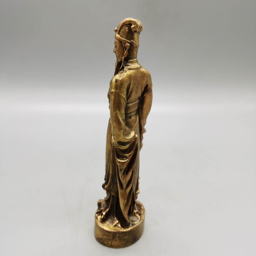 仿古純銅神機妙算諸葛亮擺件黃銅孔明助學業旺事業書桌辦公室擺件-細節圖8